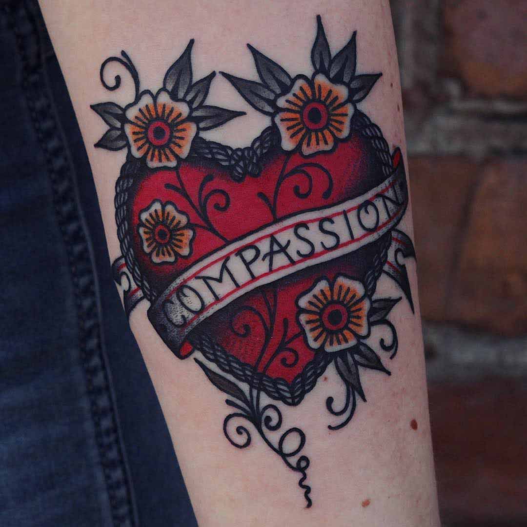 compassion heart tattoo