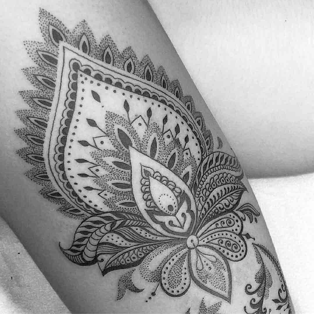 hindu lotus tattoo symbolical