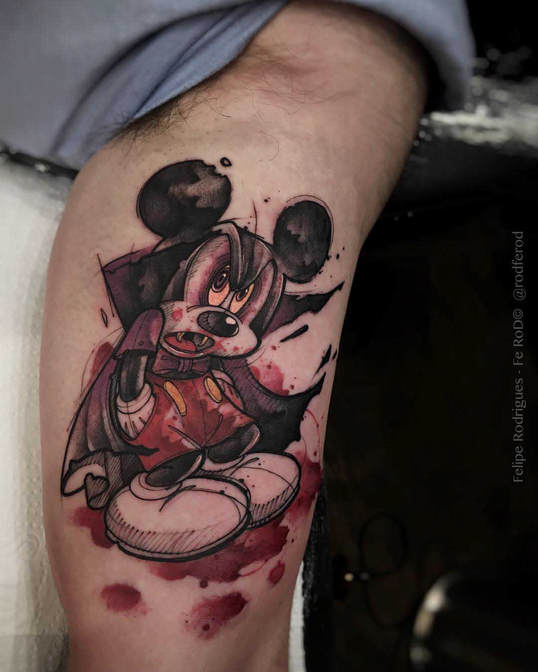 vampire mickey mouse tattoo