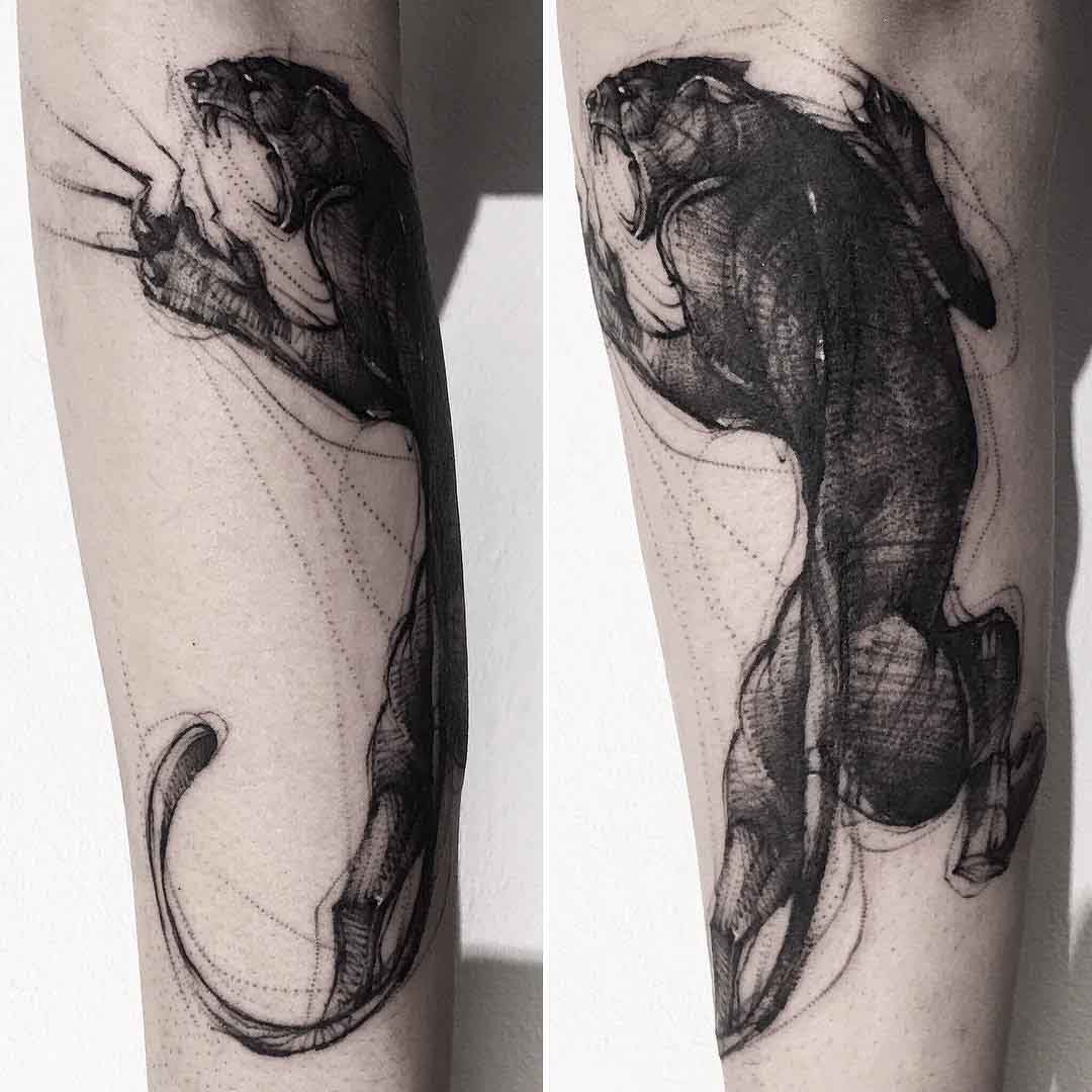 muscle panther tattoo