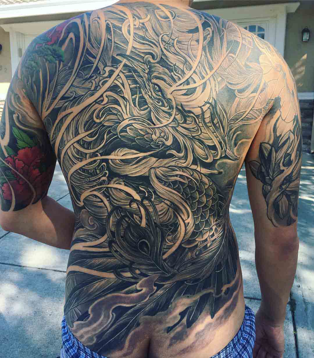 full back tattoo amazing artwork