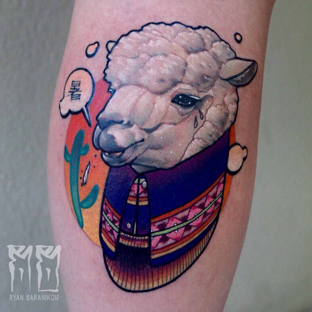 calf tattoo sheep