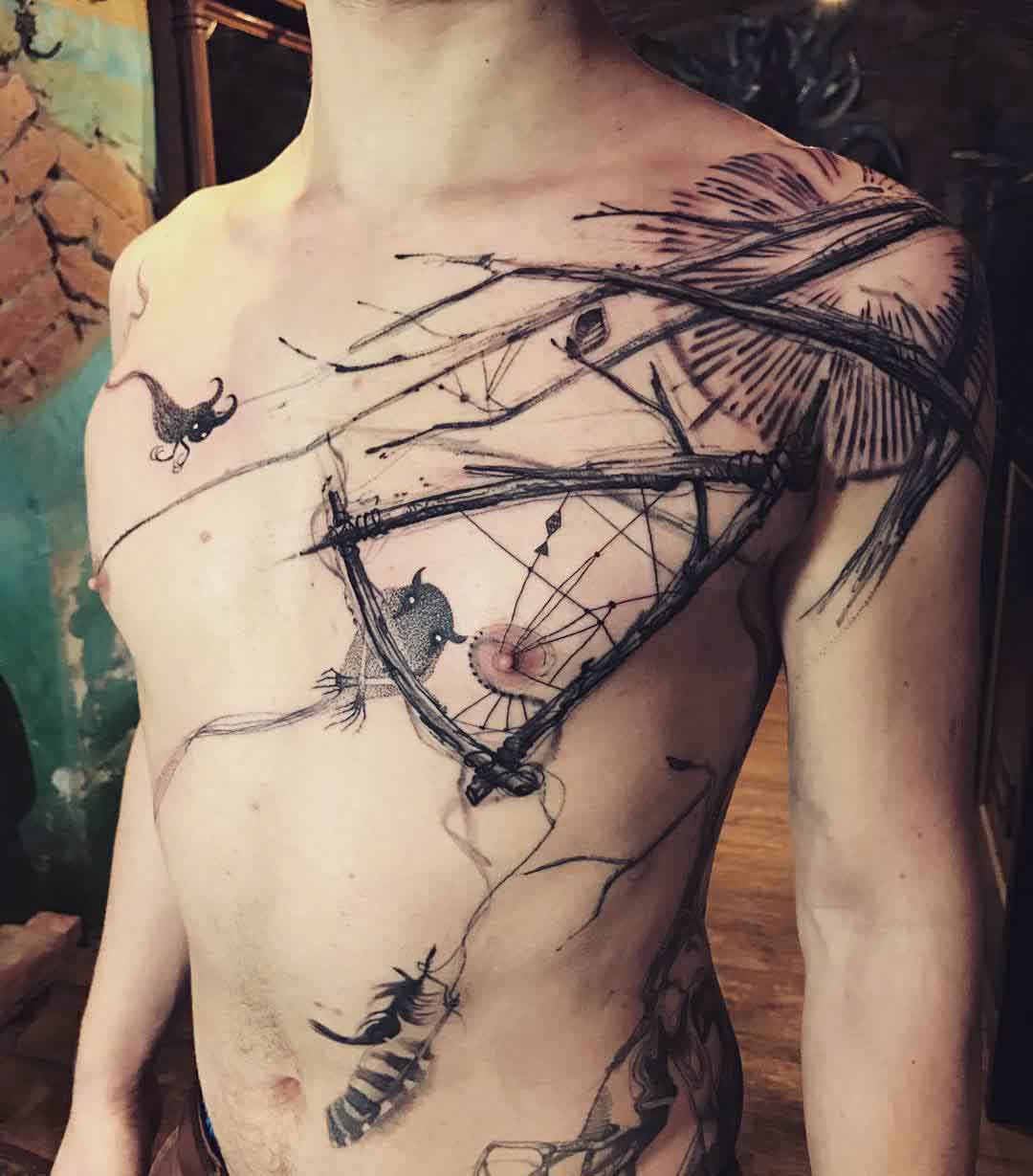 Awesome Chest Tattoo and Torso