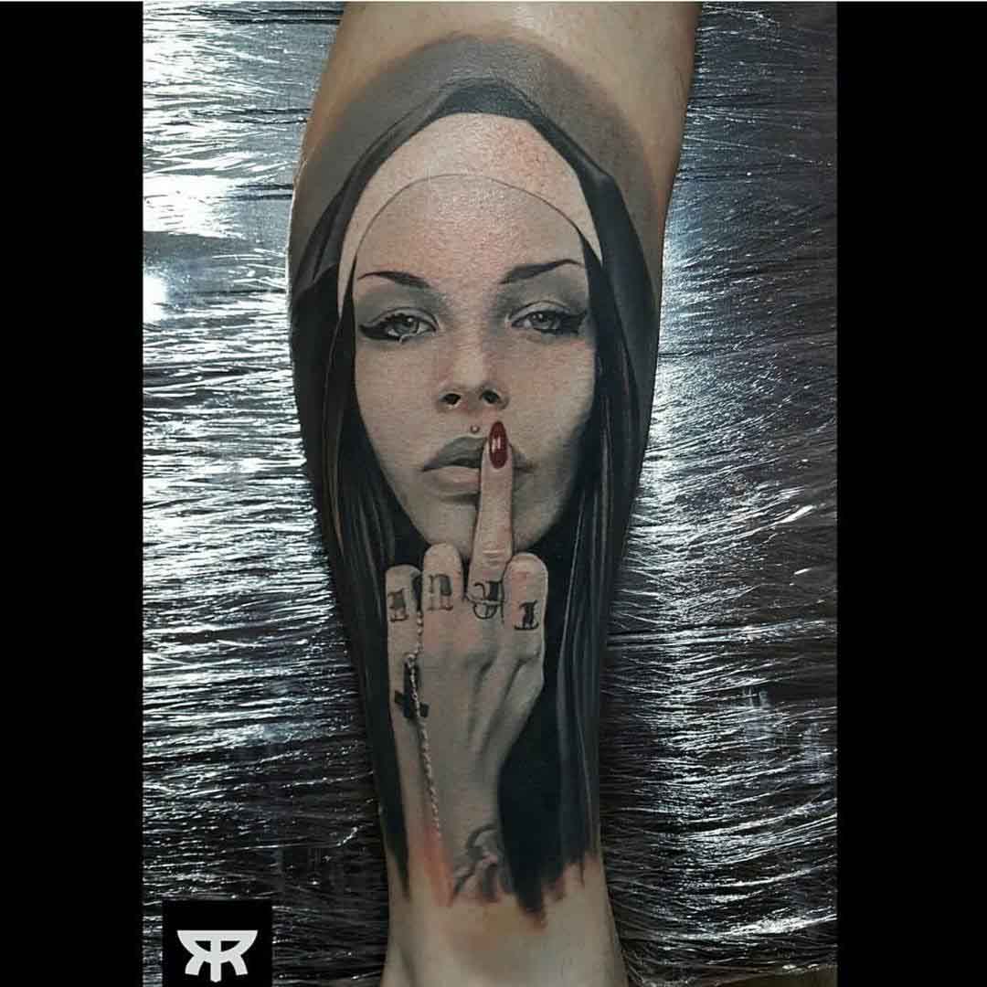 religious tattoo nun