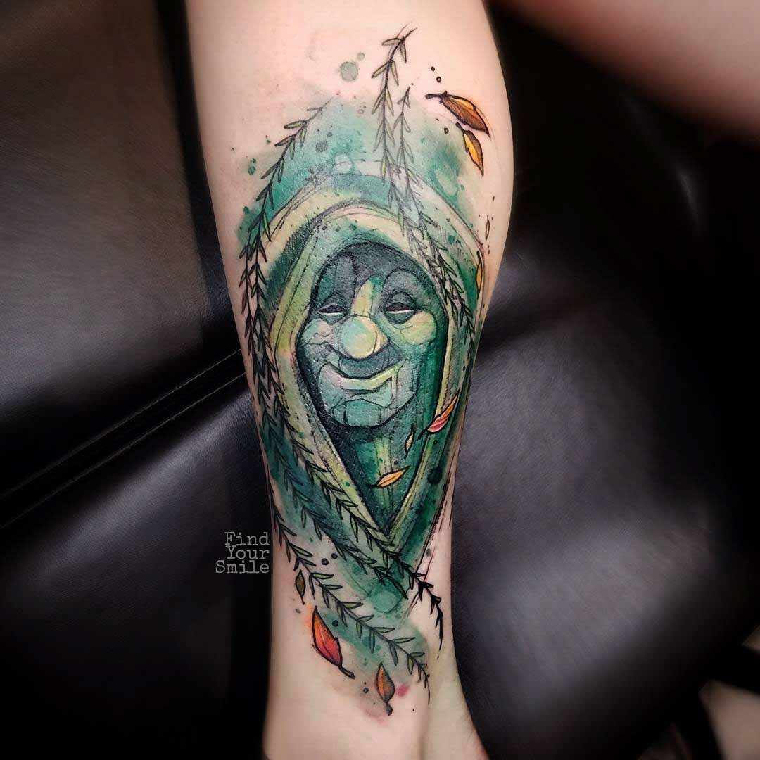 wtercolor tattoo willow Pocahontas