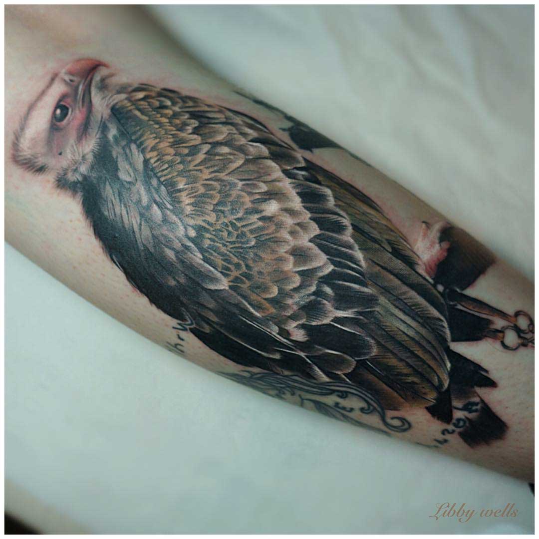 arm tattoo vulture