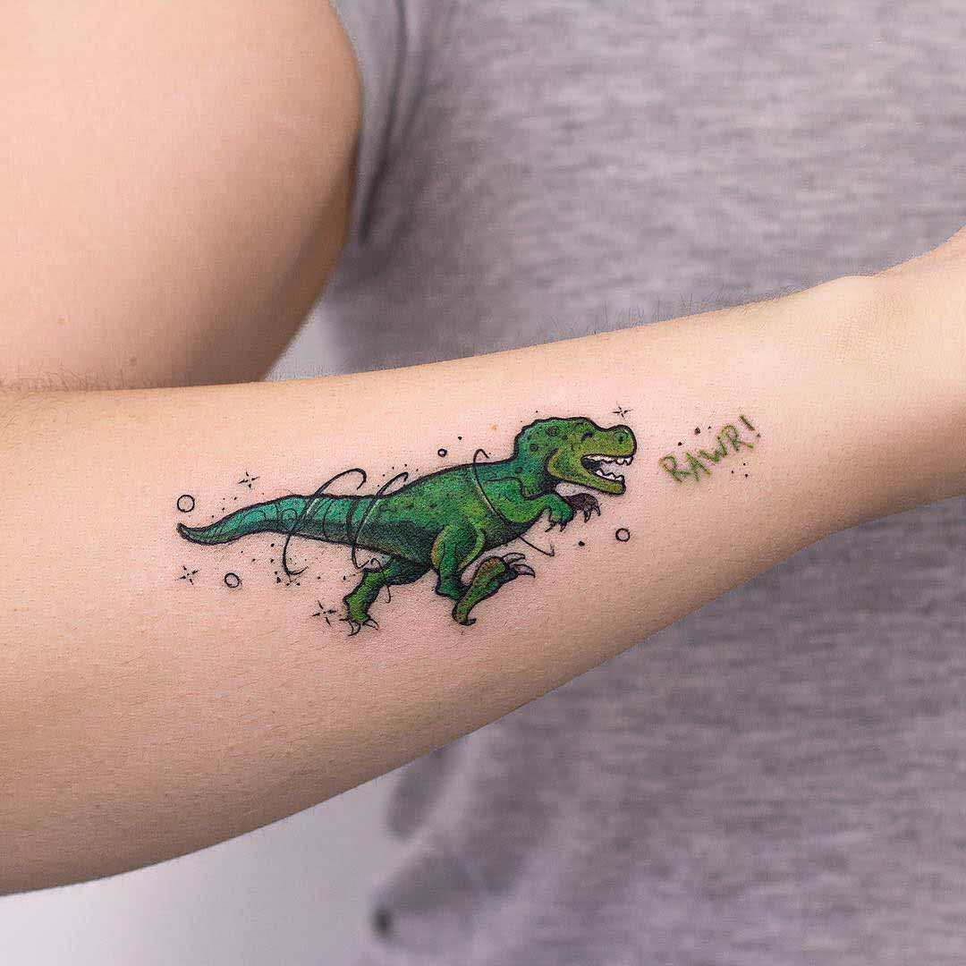 Cute T-Rex Tattoo.