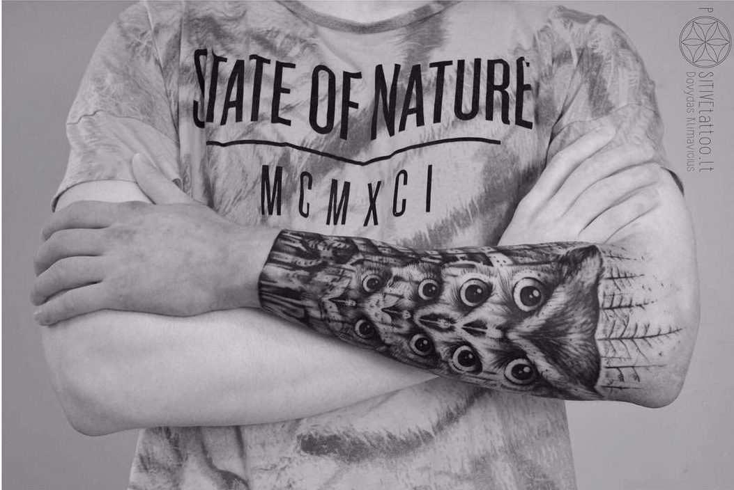 owls armband tattoo