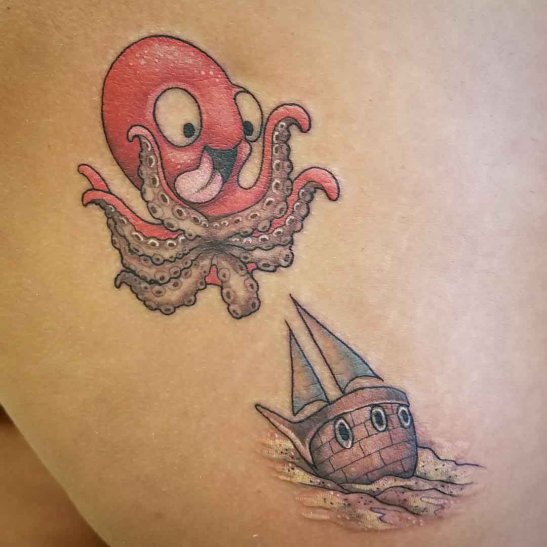 small tattoo kraken