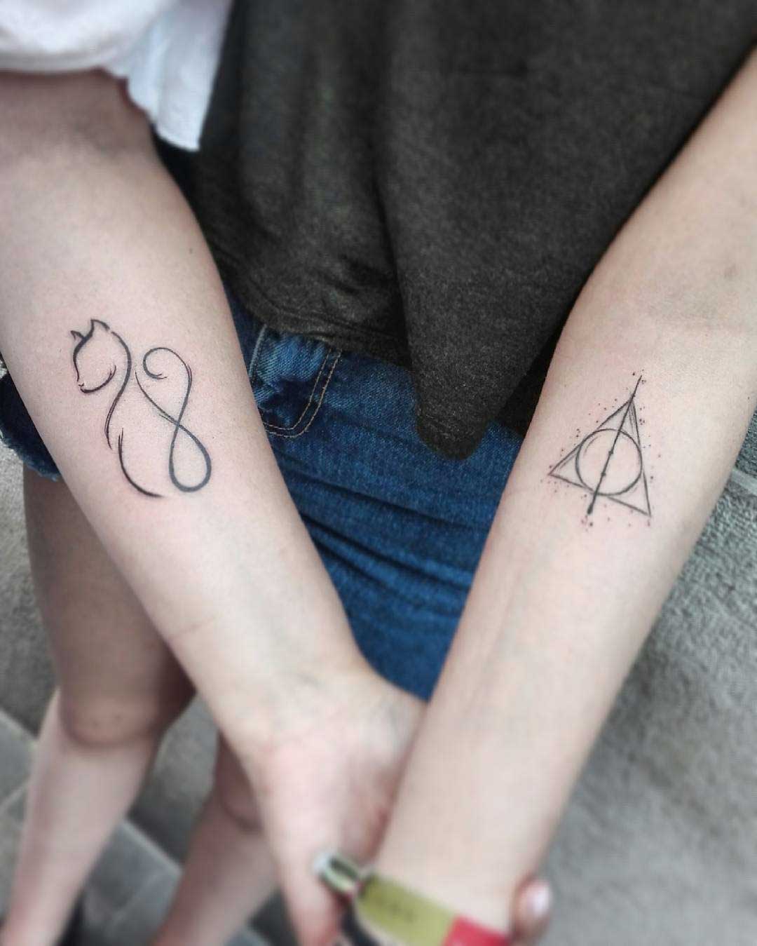 arm tattoos for mother and daughter