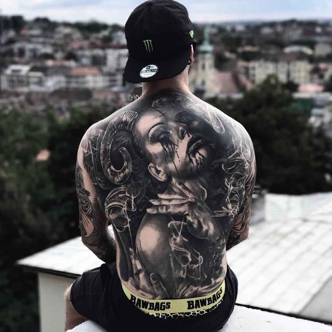 Back Tattoo Man by. 