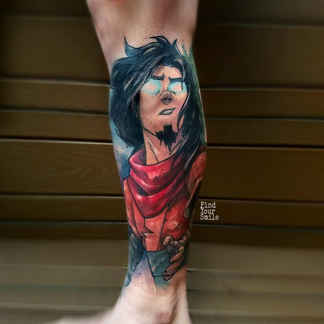 leg tattoo avatar Wan