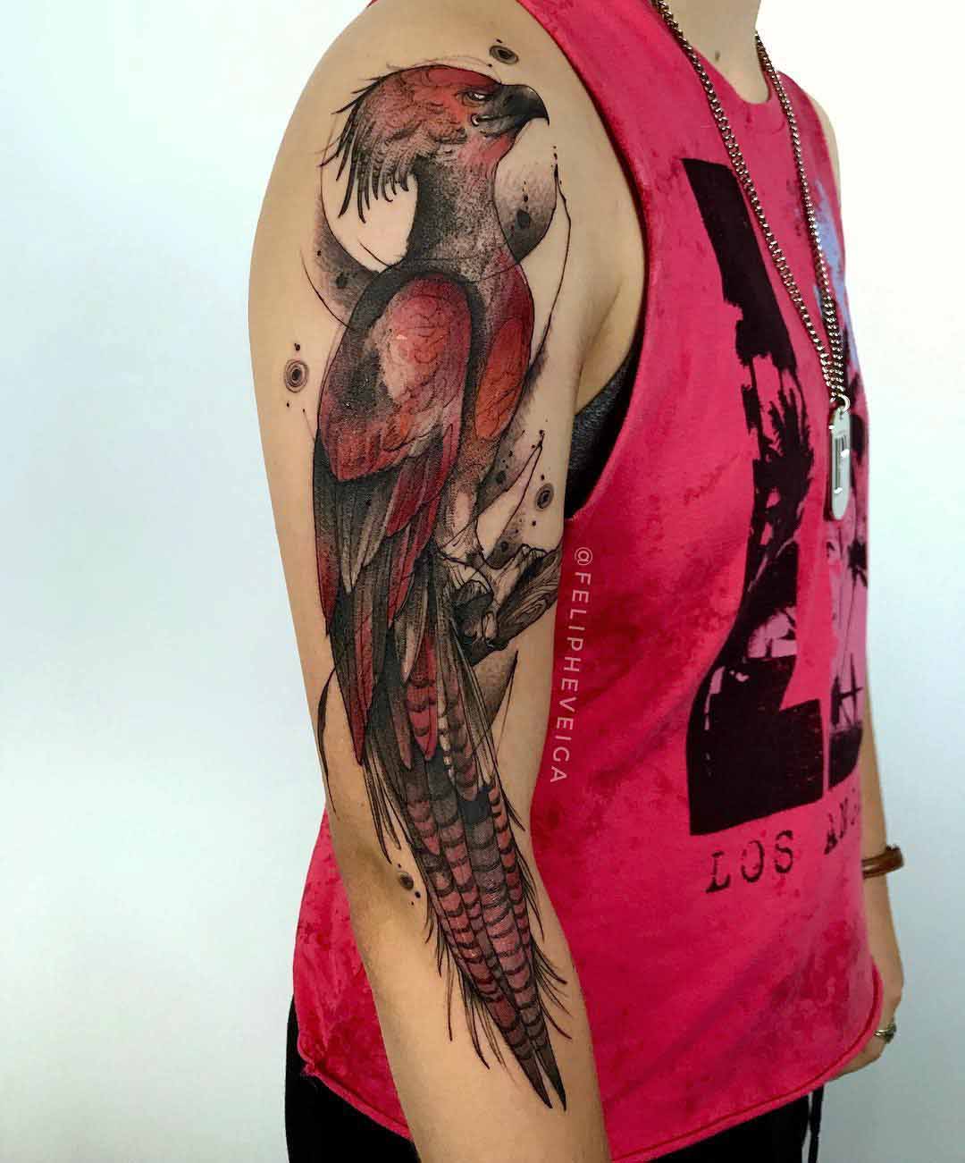 shoulder tattoo bird