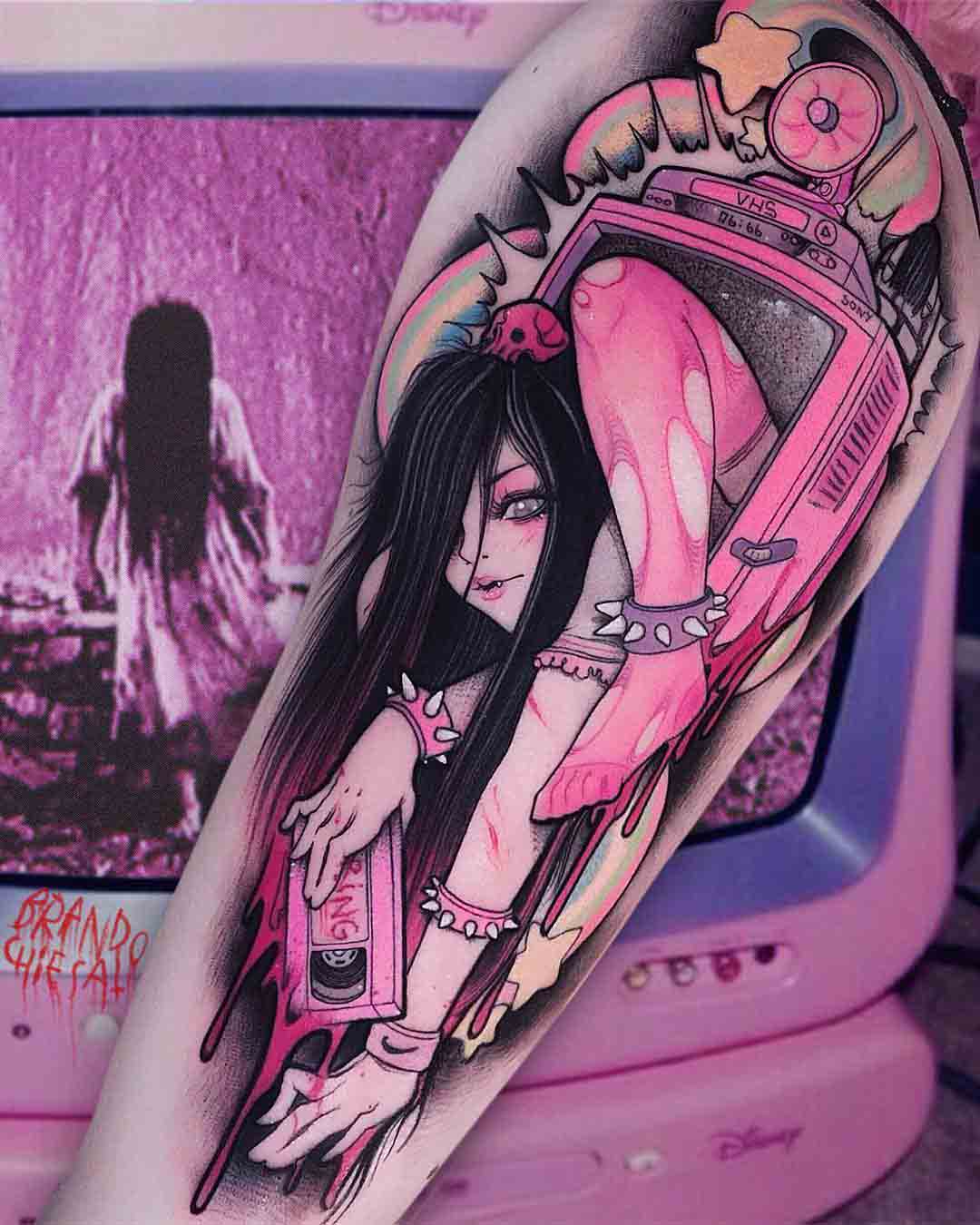 The ring tattoo Sadako demon