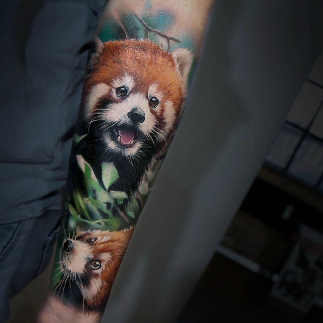 animal tattoo firefoxes