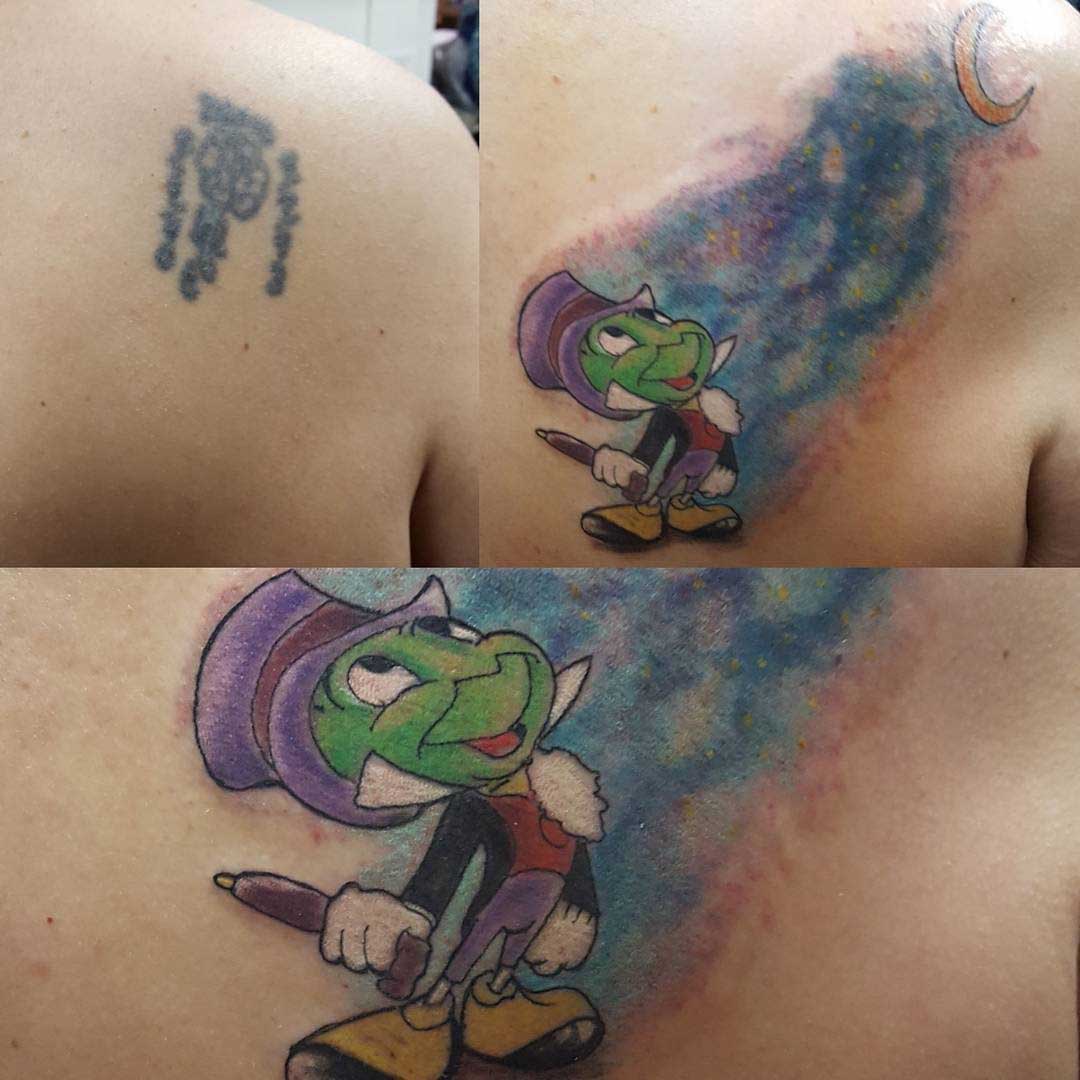 cover up tattoo pinocchio