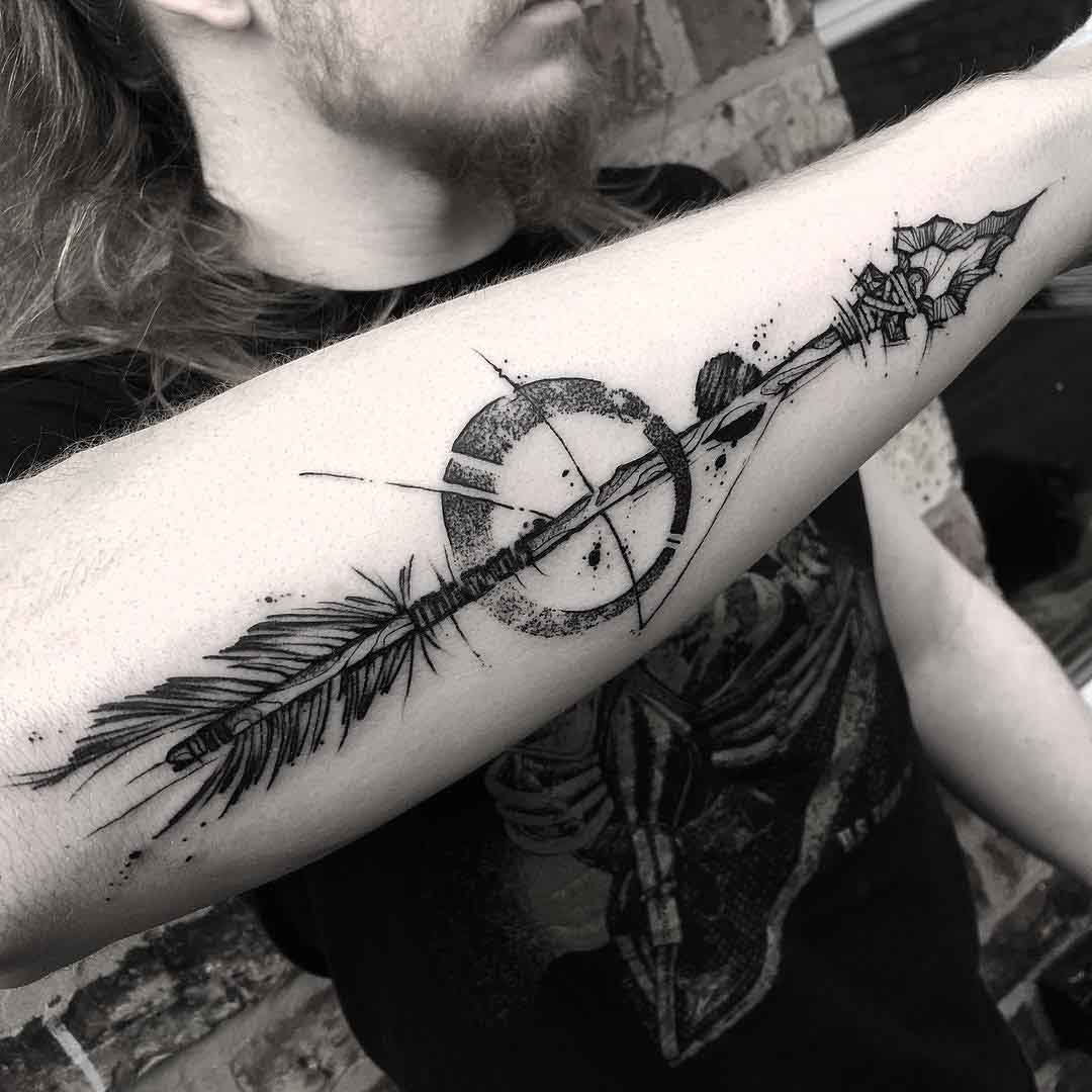 forearm tattoo arrow