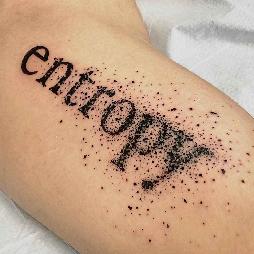 entropy tattoo lettering