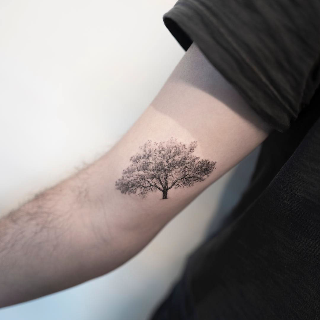 bicep tattoo tree