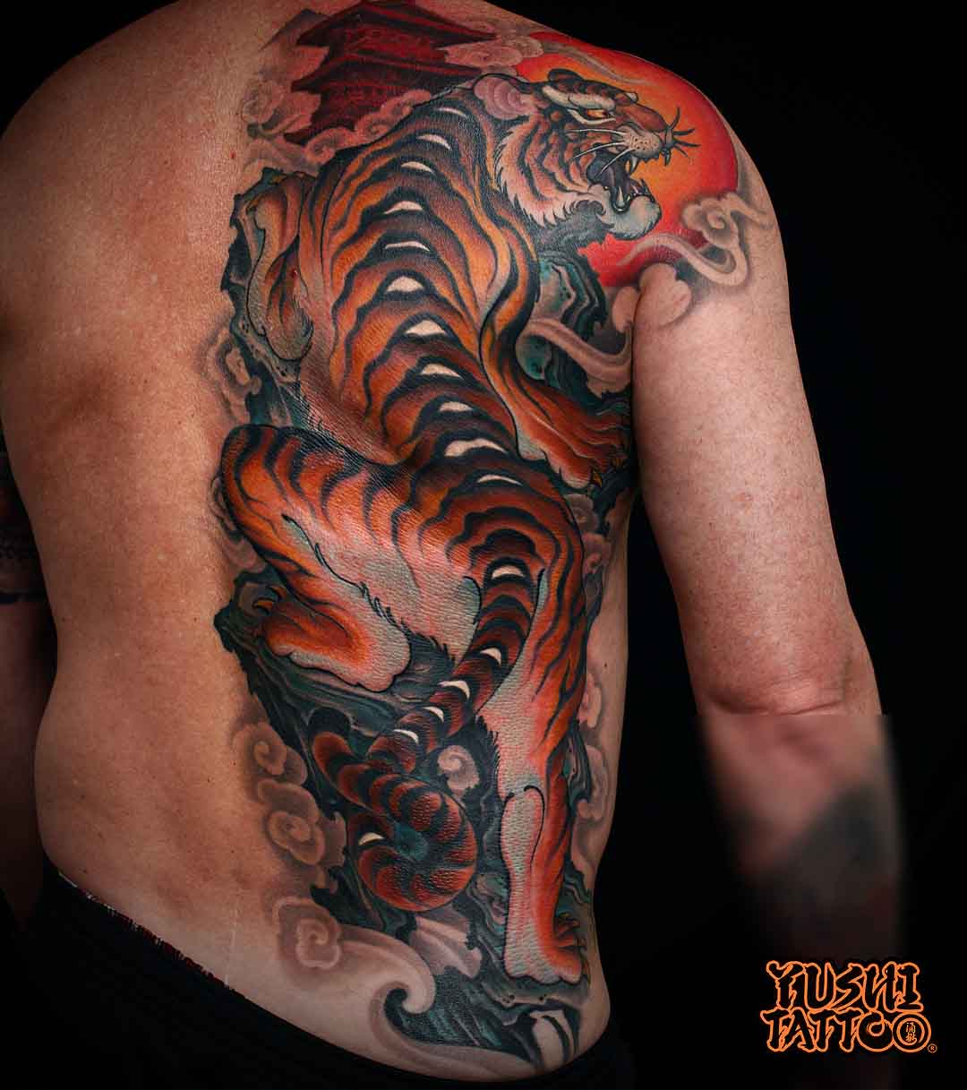 back tattoo tiger