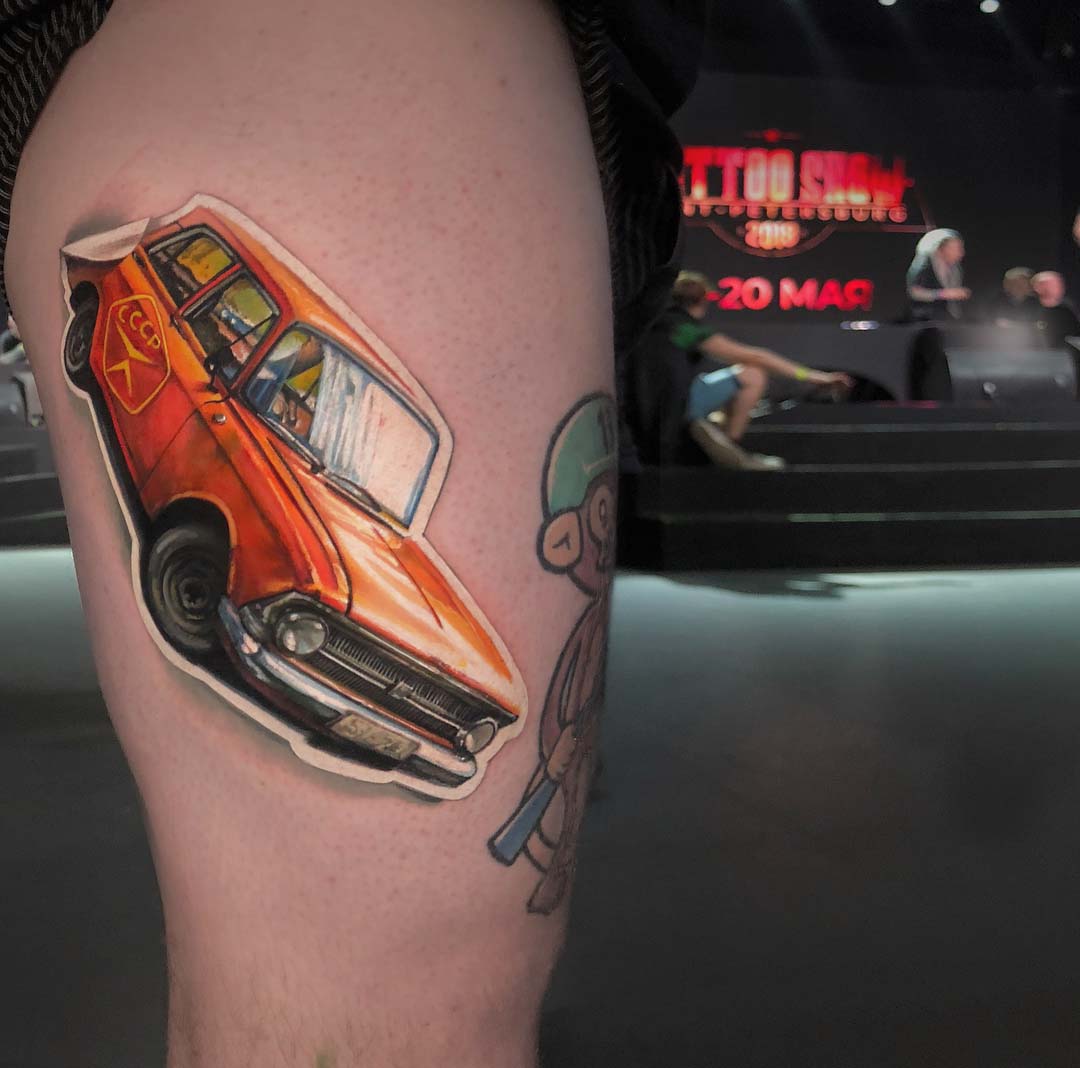 car tattoo USSR