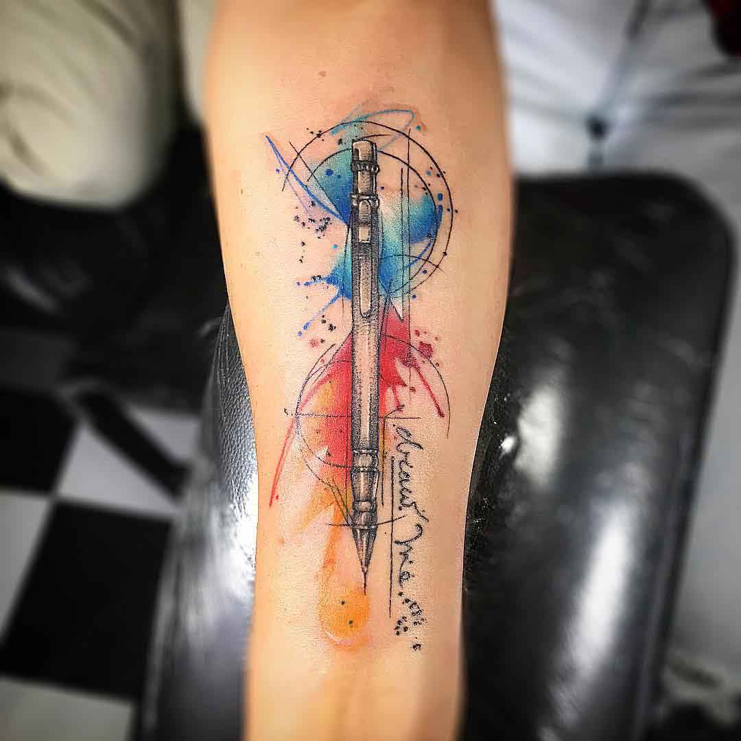 arm tattoo pencil