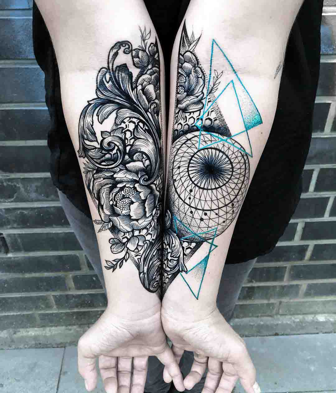 forearm tattoo baroque