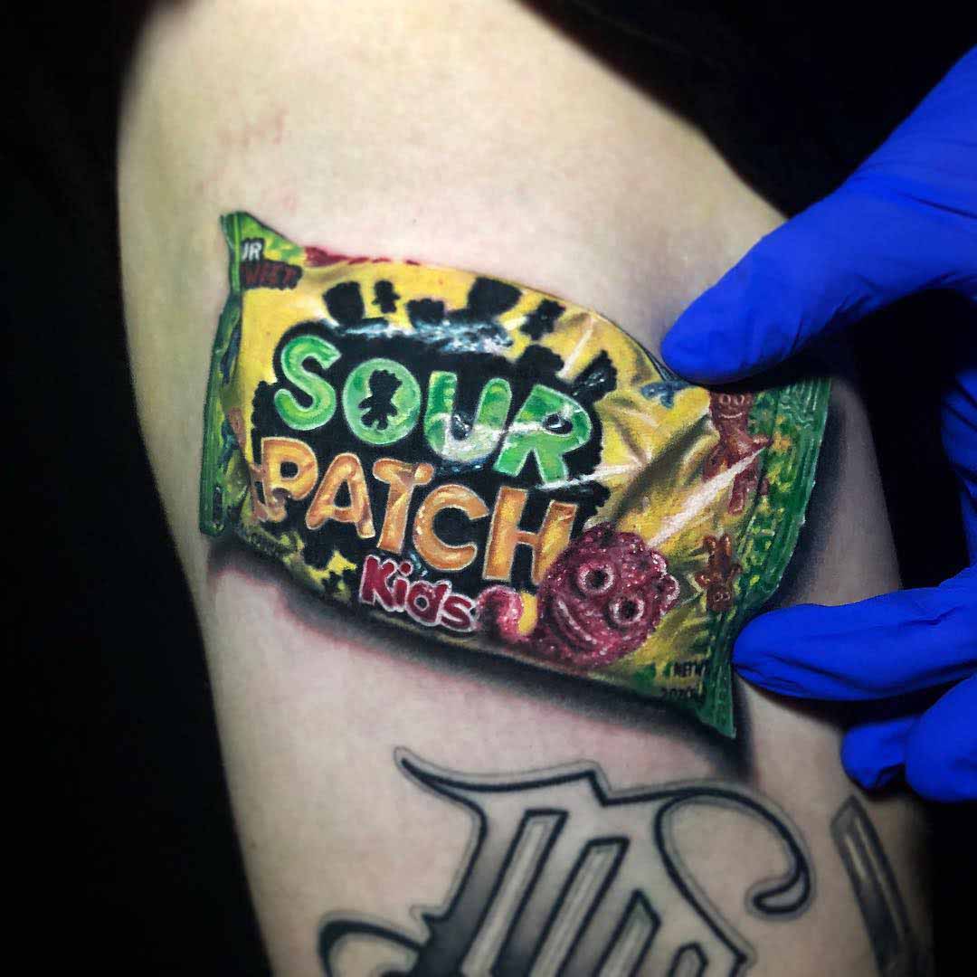 3D tattoo sour patch