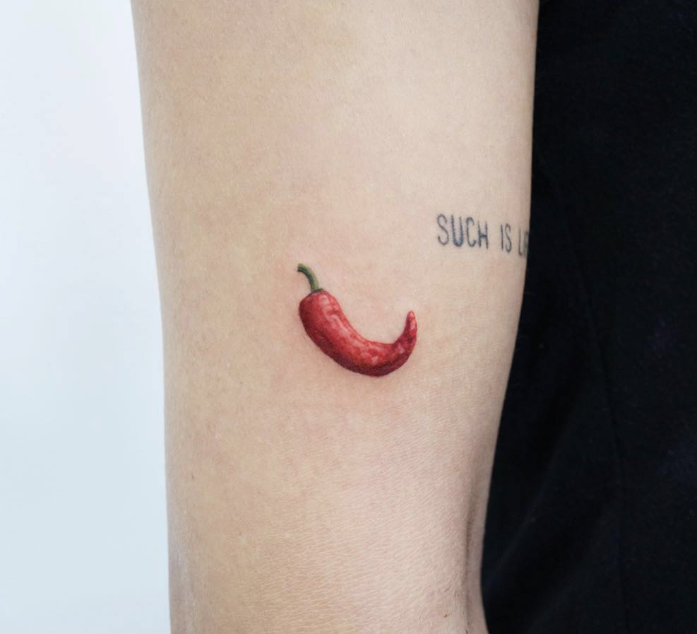 red pepper tattoo