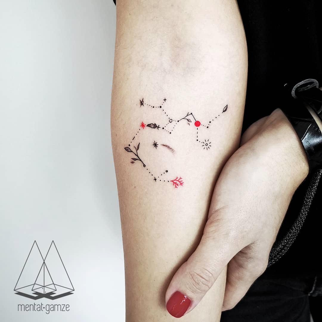arm tattoo constellation sagittarius